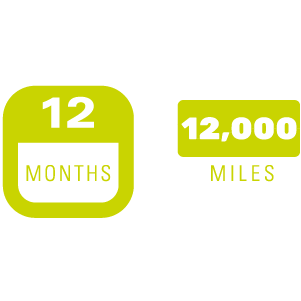 12 months or 12,000 miles